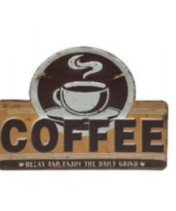 Placa de Metal Coffee