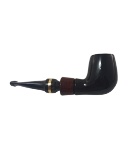 Cachimbo de Madeira BB Anel Dourado Reto