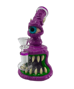 Bong de Vidro ABDZ Gold MD Monster Angry Purple