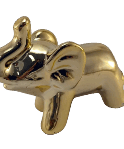 Enfeite de Resina Elefante Dourado