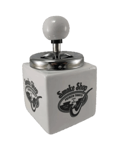 Cinzeiro de Porcelana Smoke Shop C/ Tampa Giratória